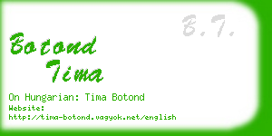 botond tima business card